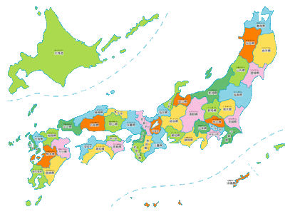 イラスト 日本地図 178784-イラスト 日本地図 県名