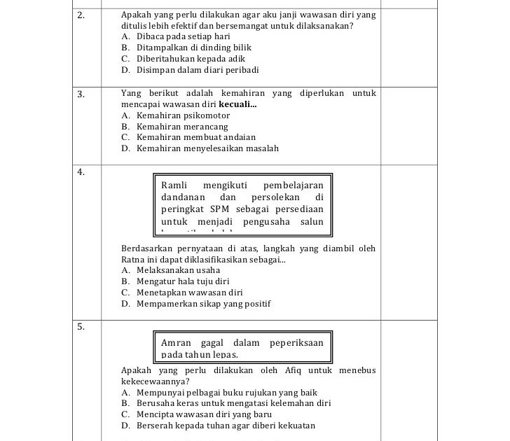 Contoh Soalan Kuiz Agama Sekolah Menengah - AA Contoh