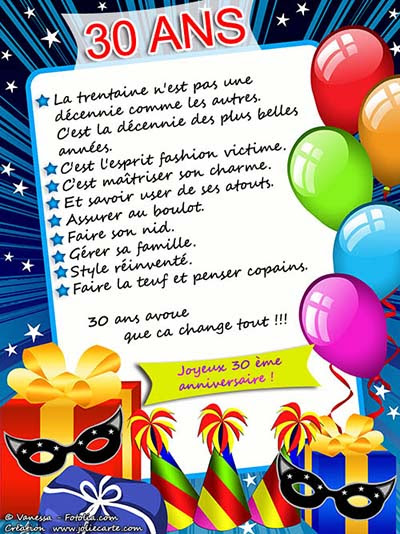 Carte Anniversaire Humour 30 Ans Coleteremelly Blog