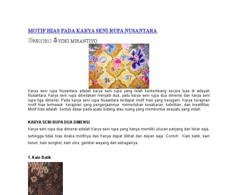 Koleksi gambar batik  motif  corak batik  terlengkap 
