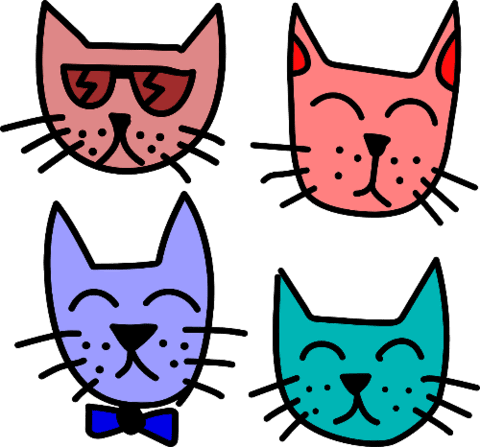 Das traumsymbol katze ist interessant zu deuten. Katzen Sticker Basteln Mit Papier Vorlagen Zum Ausdrucken Fur Kinder