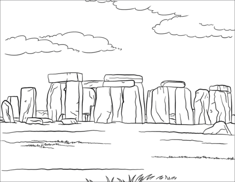 Monuments and other coloring book. Stonehenge Coloring Page Free Printable Coloring Pages