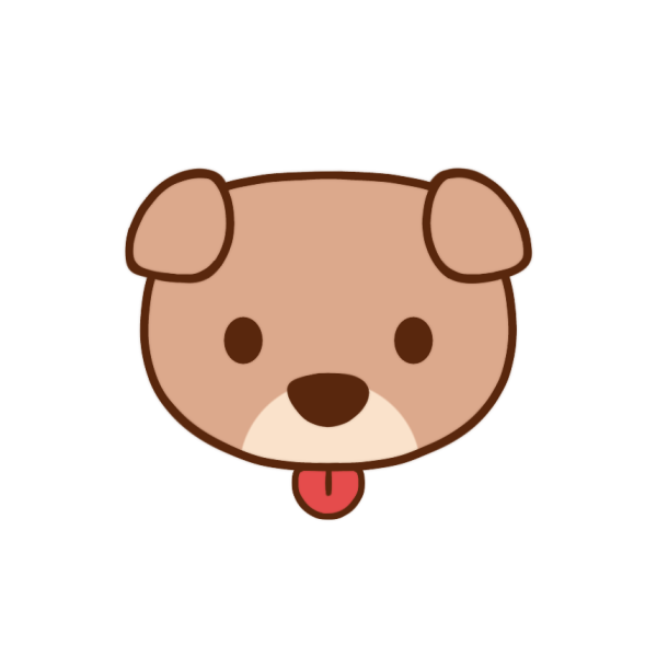 無料イラスト画像 元のかわいい 犬 イラスト 顔