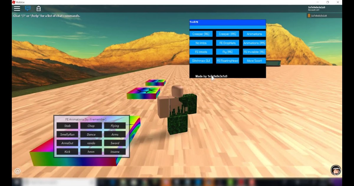 Fe Gui - roblox fe r15 script