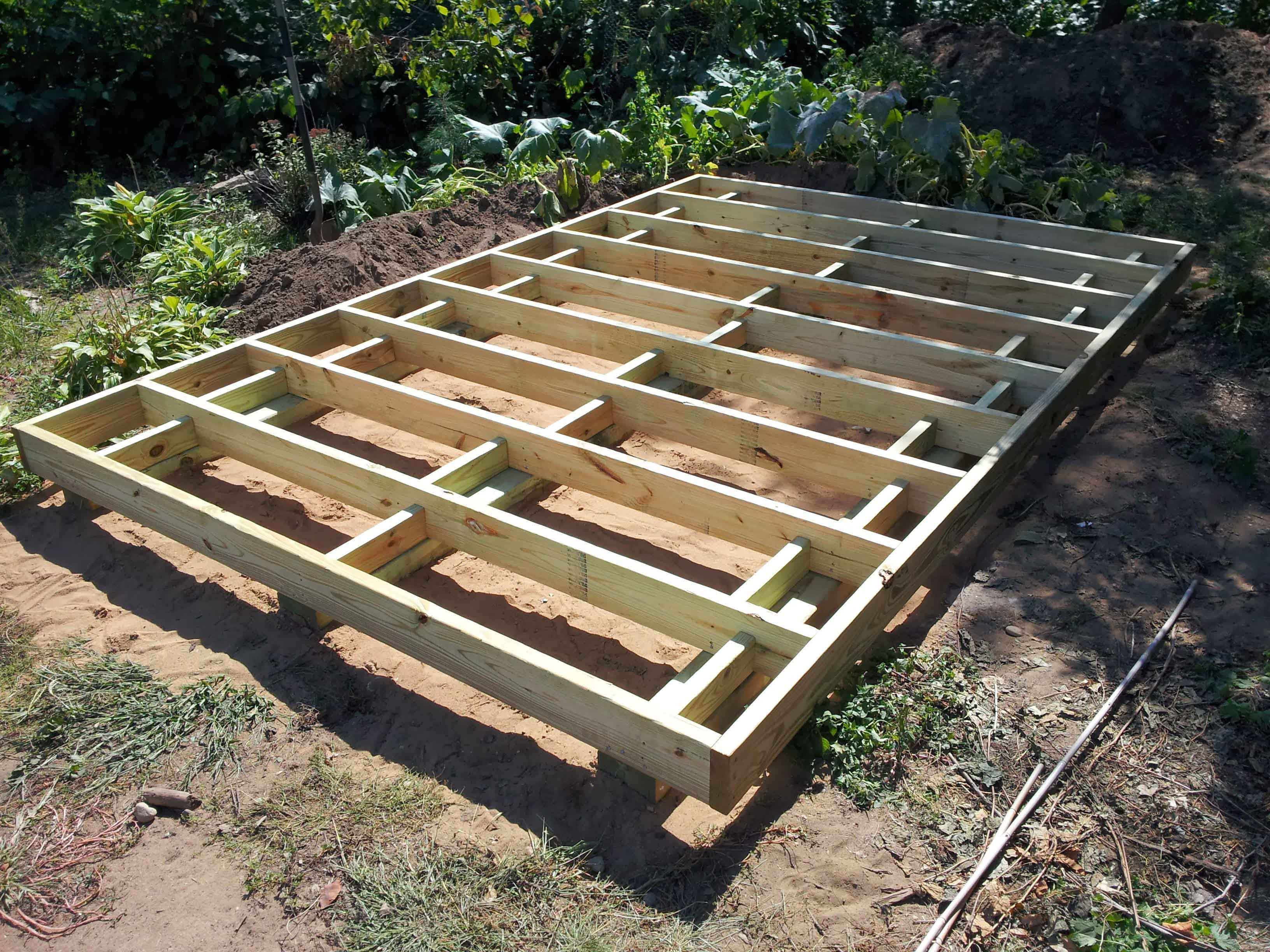How to build concrete floor for shed