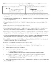 Waves And Sound Worksheet Answer Key : Labeling Waves Worksheet Answer