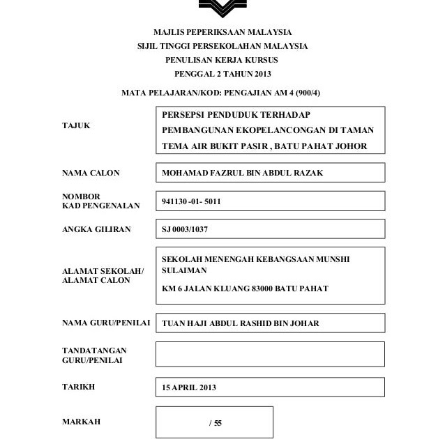 Contoh Soalan Latar Belakang Tempat Kajian - Nice Info d