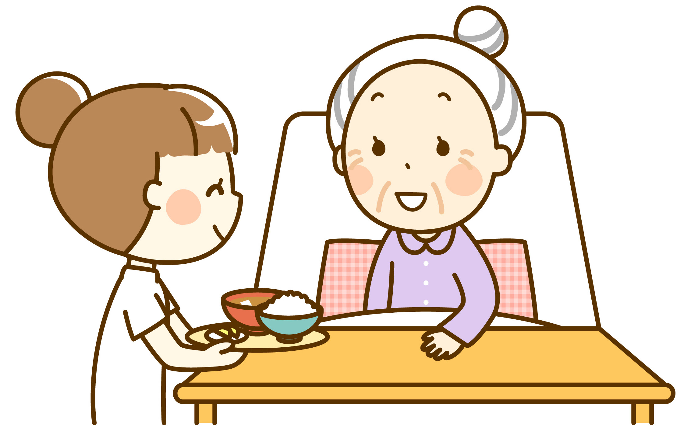 最高の無料イラスト 新着食事介助 イラスト 無料