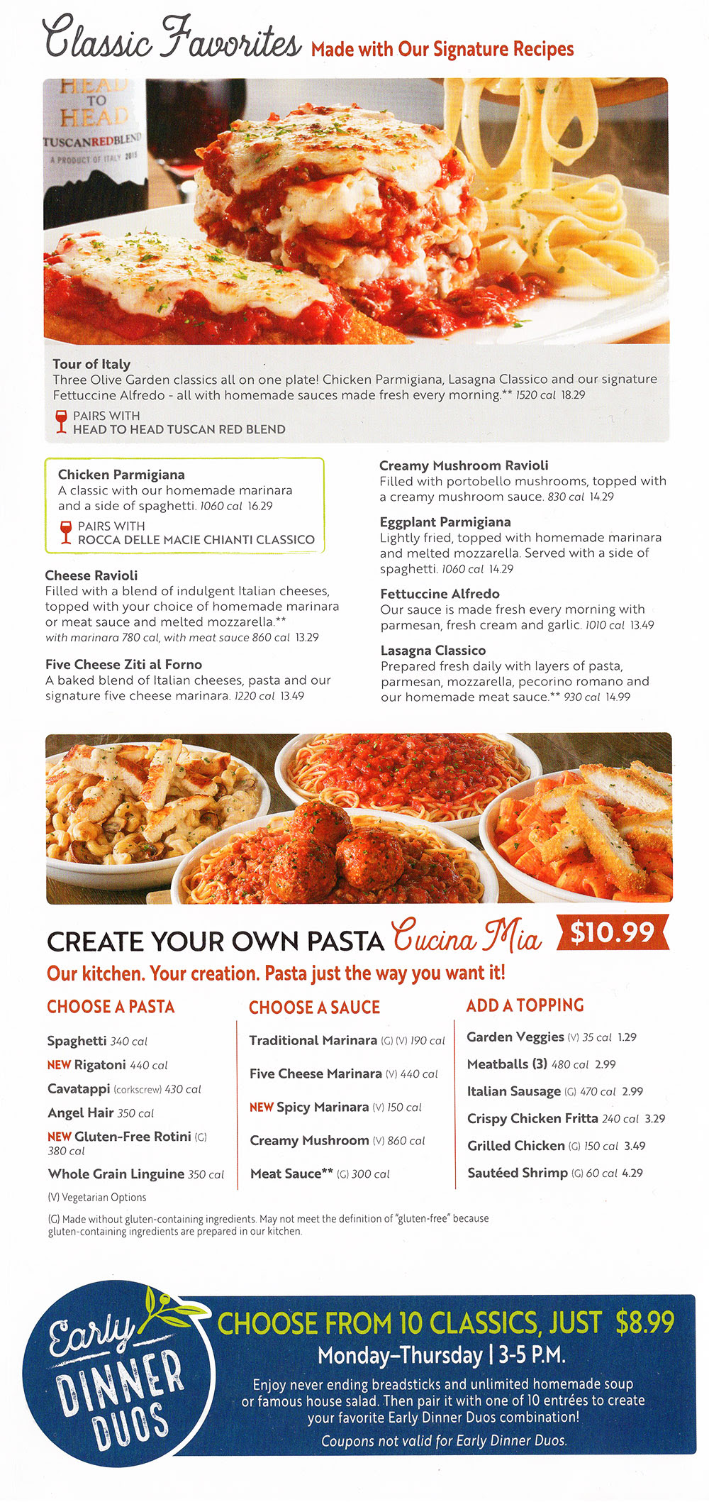 Olive Garden Italian Restaurant Menu Push Picture