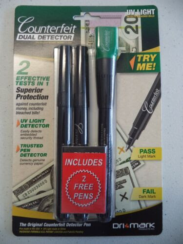 Manufacturer 100% money back guarantee: 14 Pens 7 Light Dri Mark Smart Money Counterfeit Detector Pen Sets Uv Led 351uvb Business Industrial Retail Services