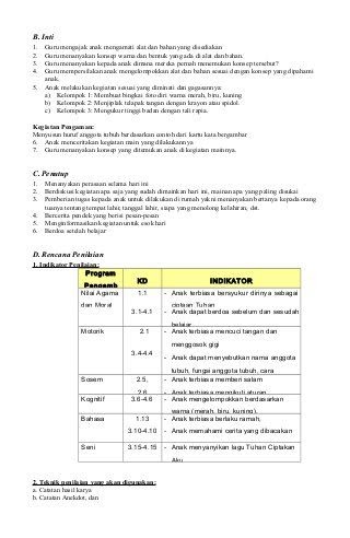 Rpph Tema  Pekerjaan  Untuk Anak Paud Guru  Galeri