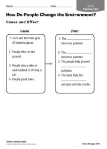 Worksheets labeled with are accessible to help teaching pro subscribers only. How Do People Change The Environment Worksheet For 2nd 4th Grade Lesson Planet