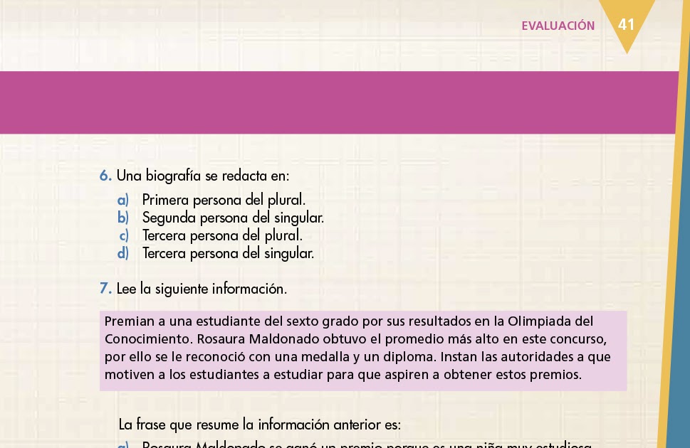 Libro De Español 6 Grado Contestado Pag 22 - Español ...