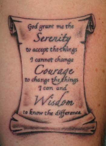 We have been reciting the serenity prayer since our childhood and i think that it is a fantastic option to have it written on your body forever. 25 Graceful Serenity Prayer Tattoos