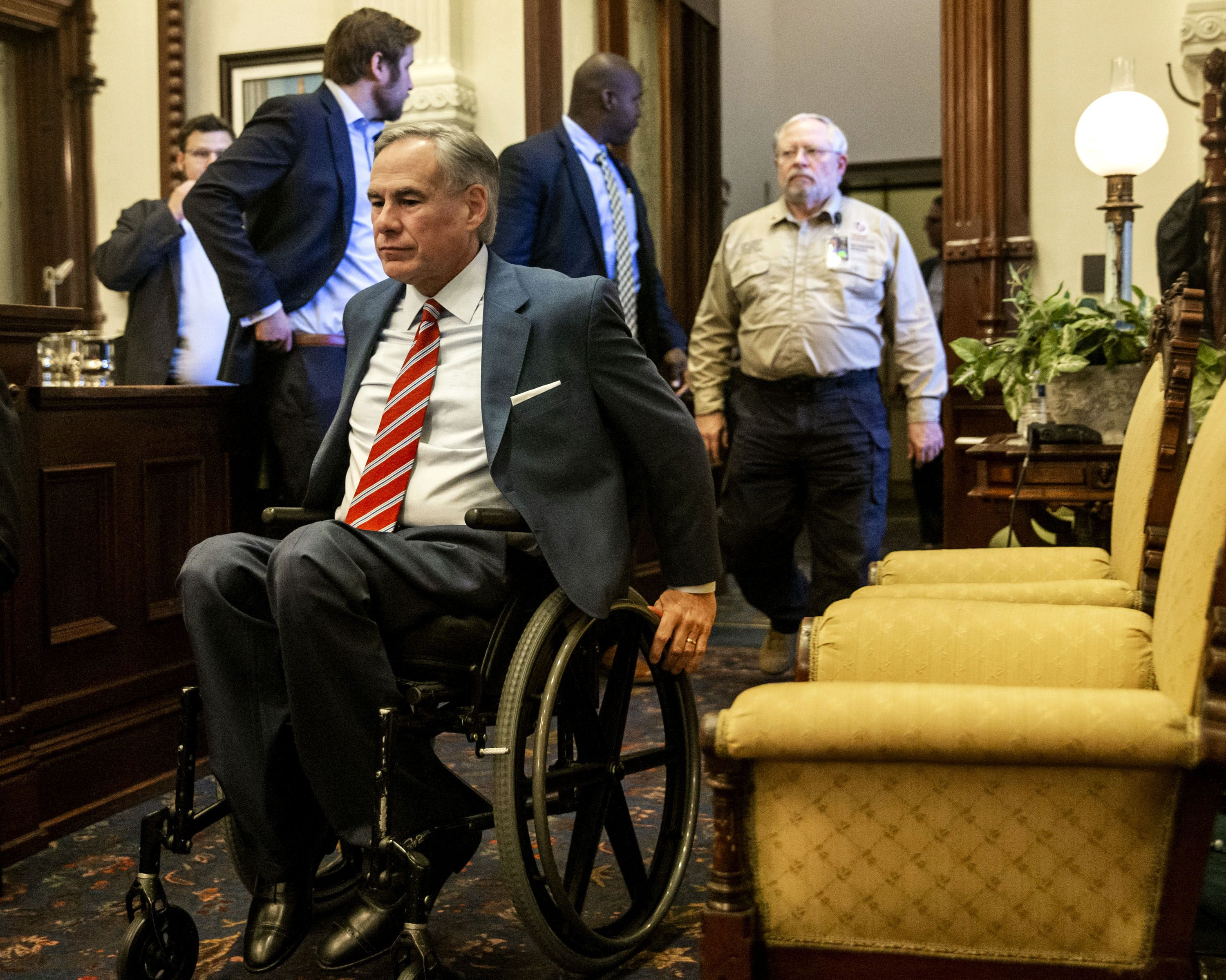 A member of the republican party. Profane Recording Surfaces Of 2 Empower Texans Operatives Joking About Gov Greg Abbott Being In Wheelchair