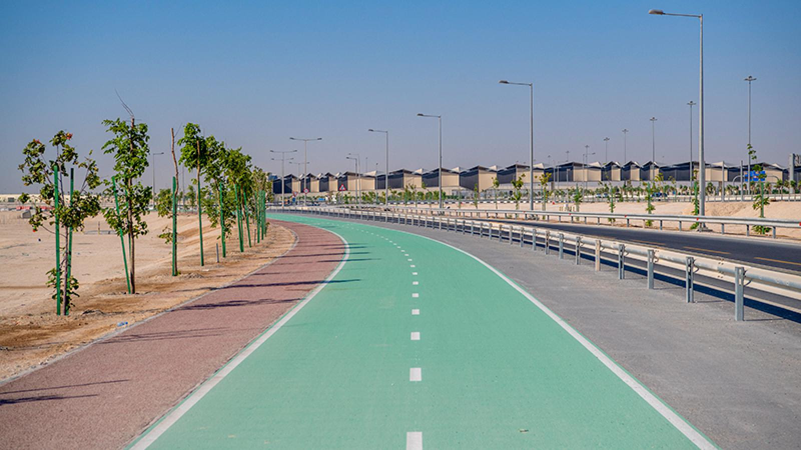 The cycling track extends to 33km with a width of seven metres that will enable international sports competitions, especially since the olympic path is designed to allow speeds up to 50km per hour. Ashghal Opens 38km Long Shared Pedestrian Cycling Path On Al Khor Road Qatar Living