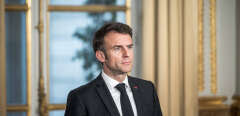 Emmanuel MACRON (President de la Republique Francaise) a tenu une declaration conjointe avec Rodrigo CHAVES ROBLES (President de la Republique du Costa-Rica), le 24 mars 2023 au Palais de l Elysee, Paris, France.

Emmanuel MACRON (French President) held a joint statement with Rodrigo CHAVES ROBLES (President of the Republic of Costa Rica), on March 24, 2023 at the Elysee Palace, Paris, France.

//04NICOLASMESSYASZ_2023_03_24c_696a/Credit:NICOLAS MESSYASZ/SIPA/2303252141