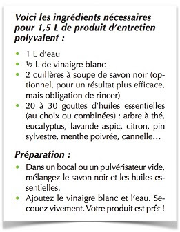 recette de produit d entretien