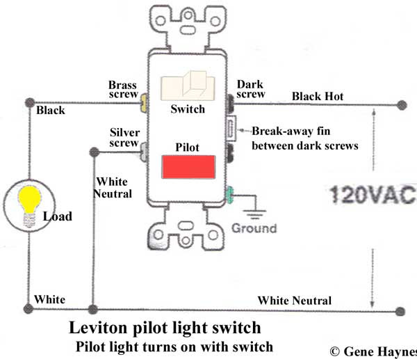 The wiring diagram to the right shows how the. How To Wire Cooper 277 Pilot Light Switch