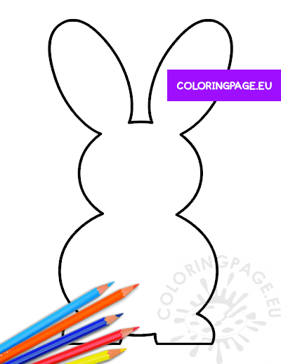 The first of the blank free easter bunny letter printables is the same design as the first template but (you guessed it) without the words. Large Bunny Rabbit Template Coloring Page