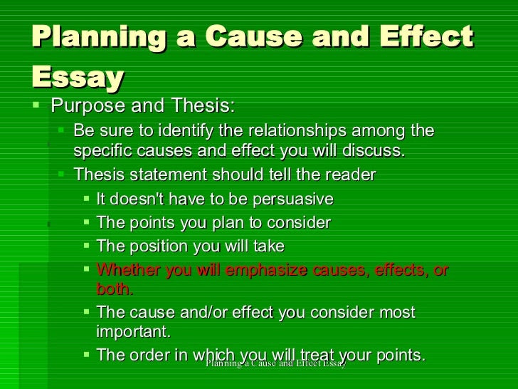 contoh cause and effect paragraph