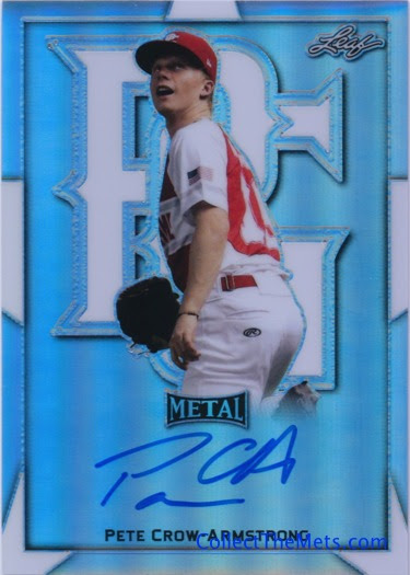 In fact, the only cards that are easier to pull compared to 2020 are the mega box autograph cards. 2020 Mets Draft Class Autographs Collect The Mets