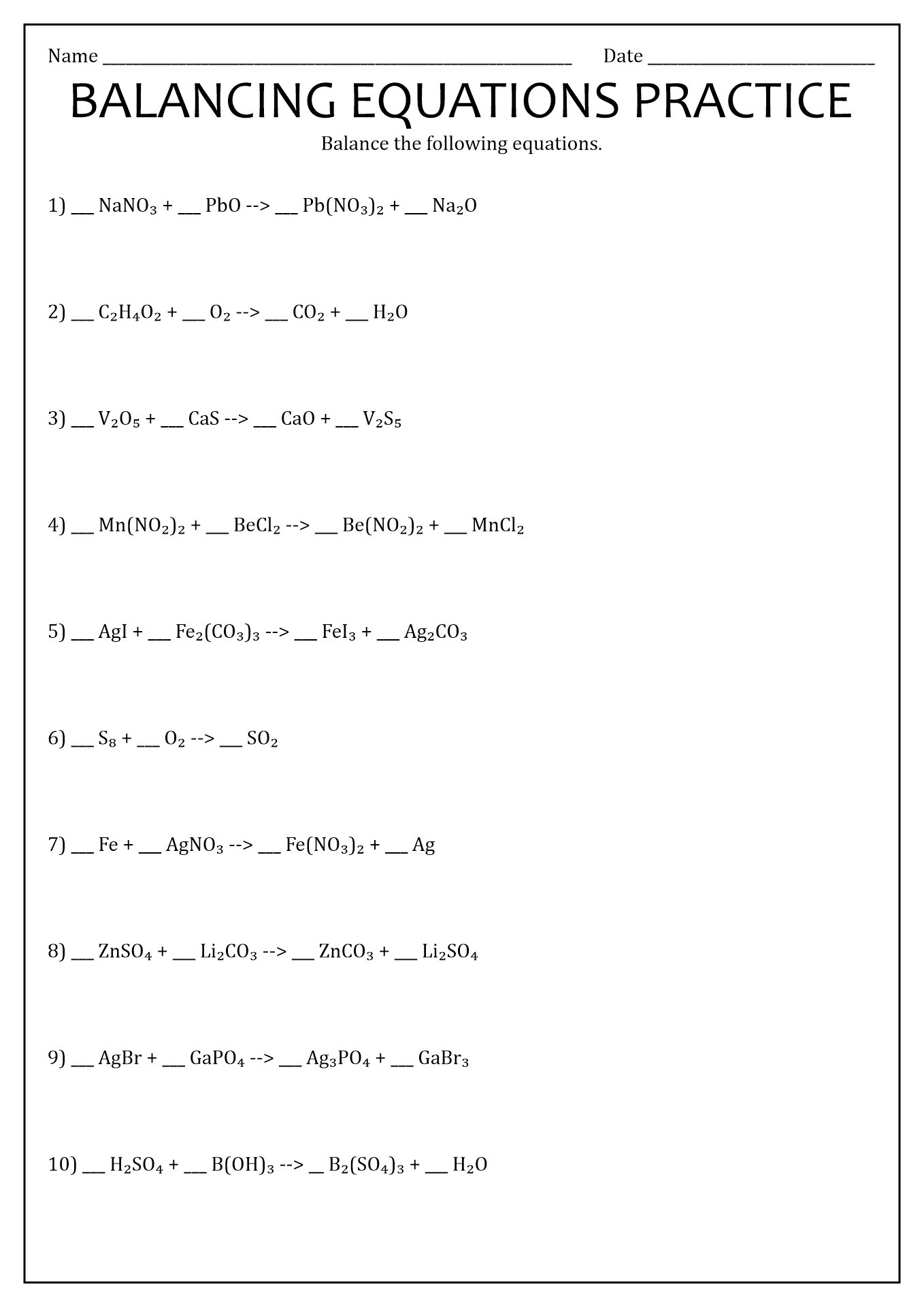 Classifying Types Of Chemical Reactions Pogil + My PDF ...