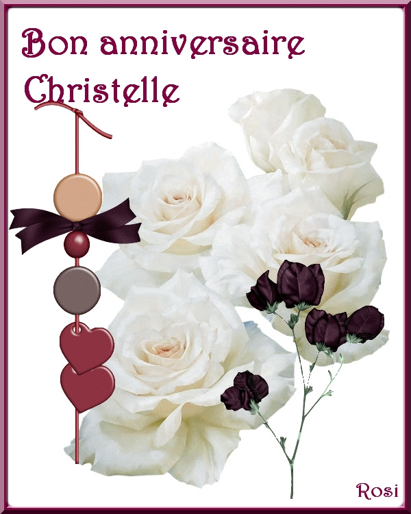 Carte Bon Anniversaire Christelle Anja