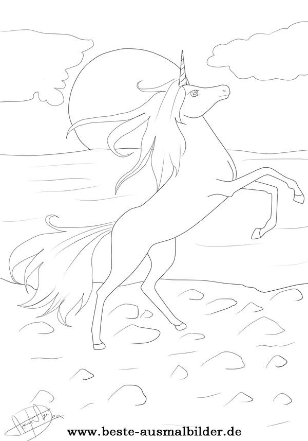 Hier gibt es eine zauberhafte einhorn vorlage (kostenlos) zum basteln und prickel. Einhorn Ausmalbild Kostenlose Einhorn Malvorlagen Zum Herunterladen Und Ausdrucken