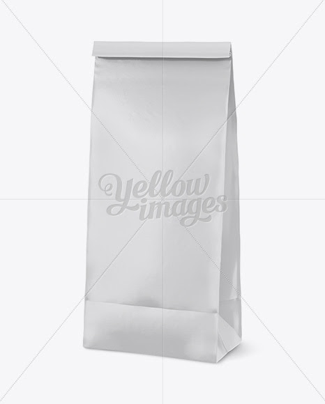 Download Download Matte Paper Snack Bag Mockup - Half Side View PSD