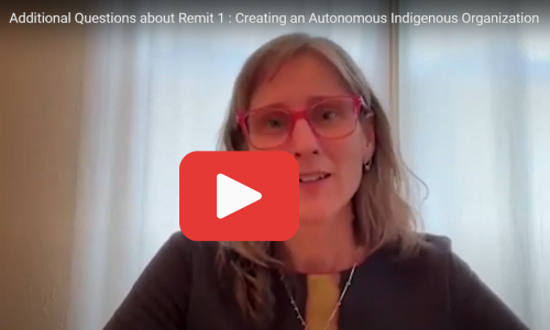 Additional Questions about Remit : Creating an Autonomous Indigenous Organization