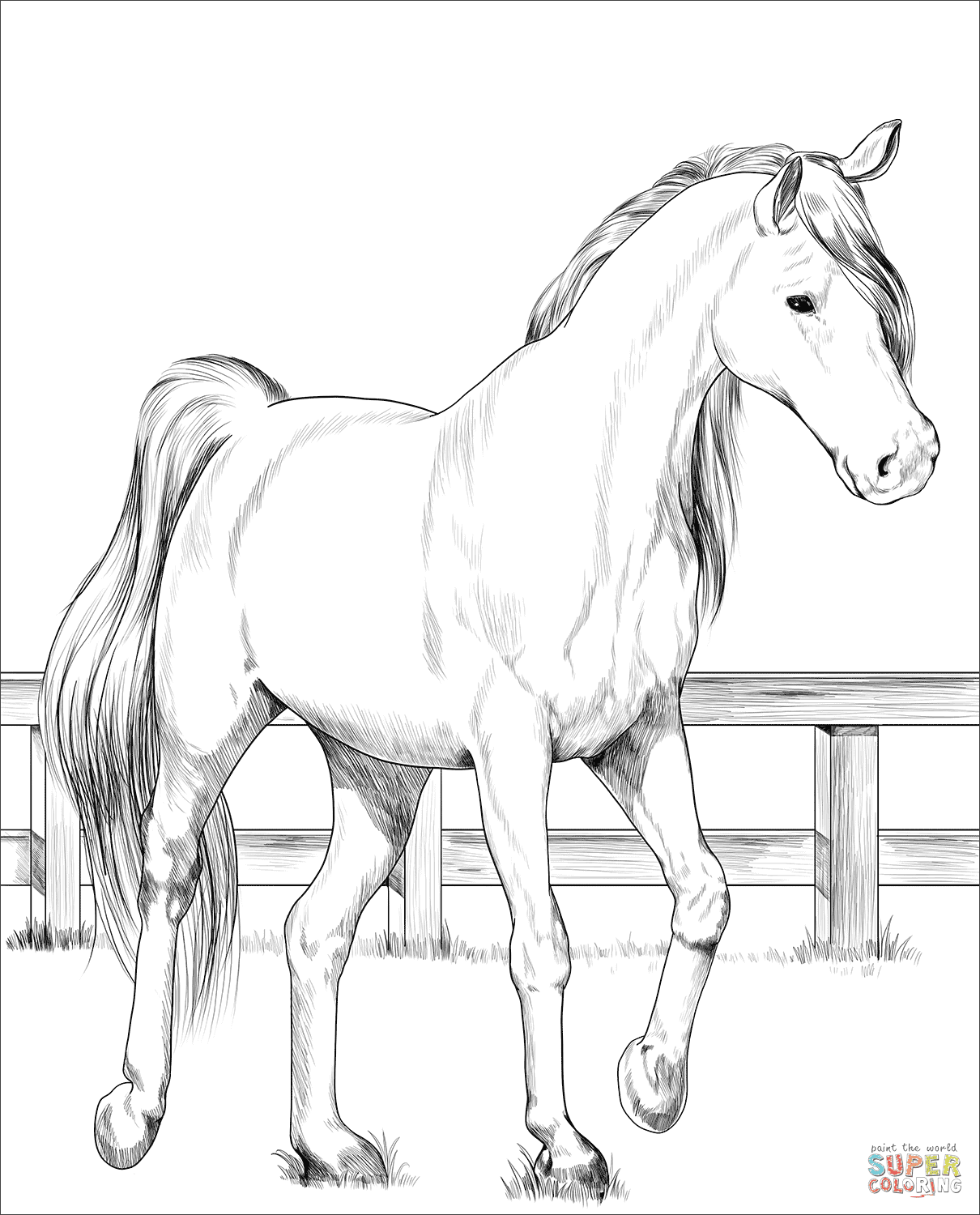 Coloring pages horses spirit horse coloring pages awesome coloring pages horses free. Trakehner Horse Coloring Page Free Printable Coloring Pages