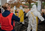 Picture of a mock Ebola Treatment Unit (ETU)