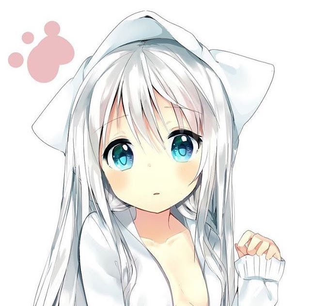 Anime Cat Girl Blue Eyes