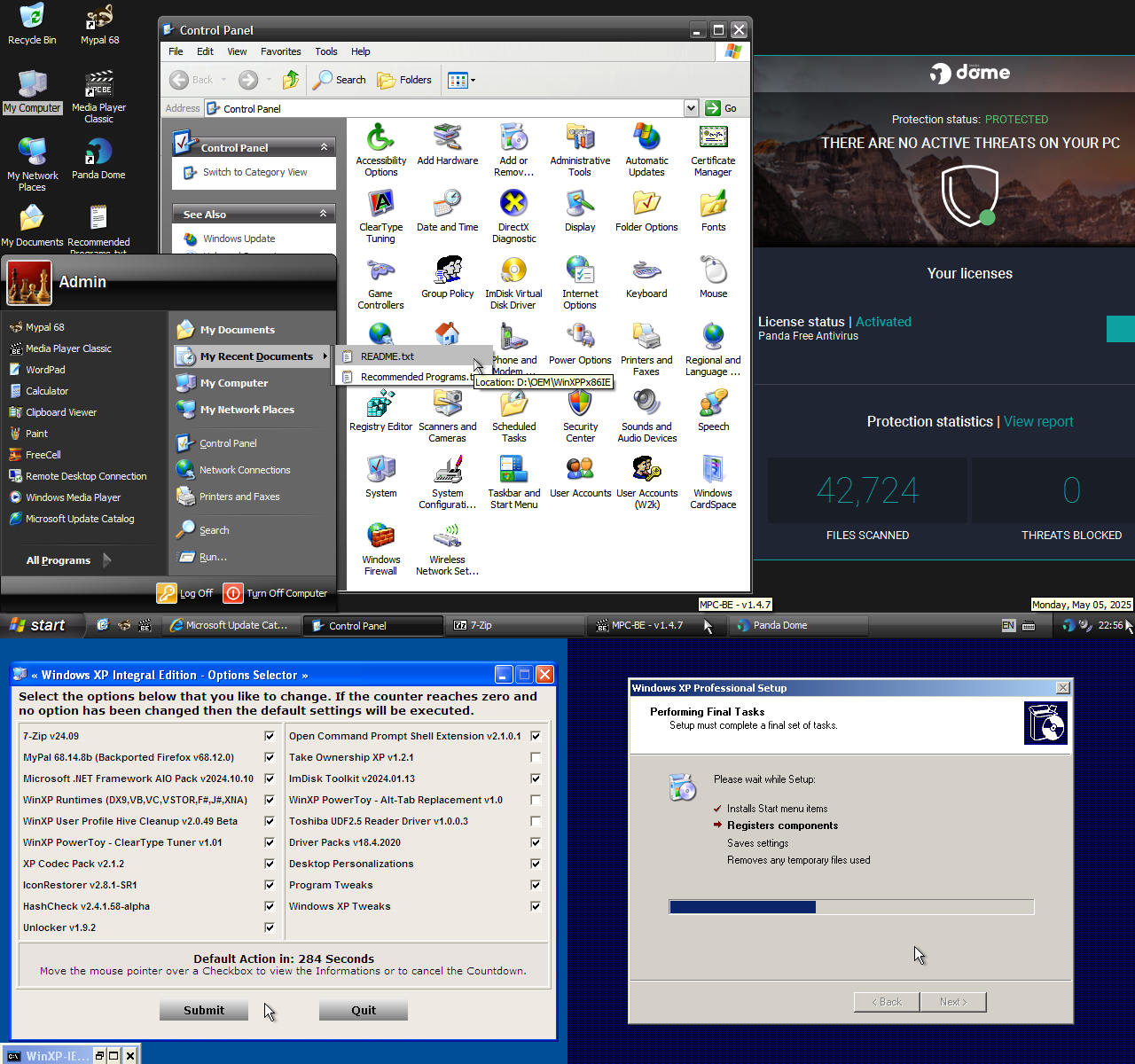 นอนน้อยโปรแกรมฟรี Windows XP SP3 [Full] ล่าสุด 690 MB