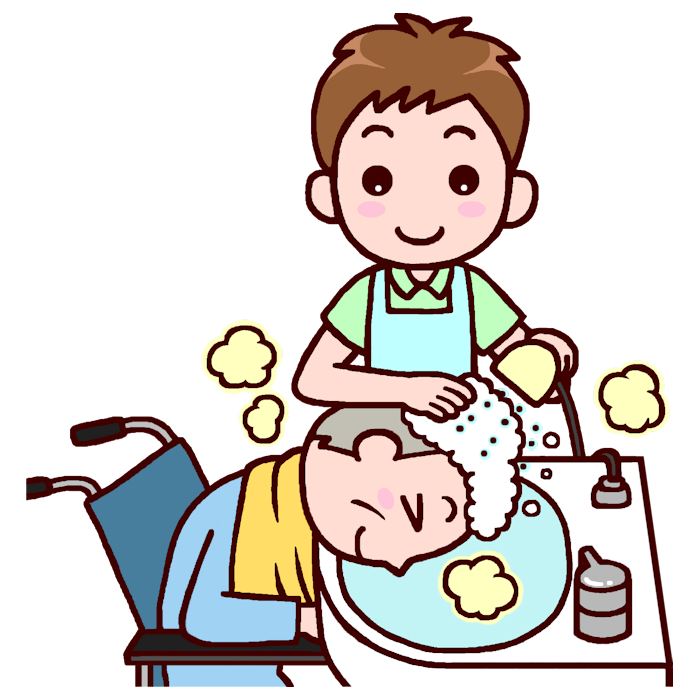 洗髪 イラスト 洗髪 看護 イラスト