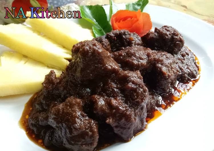 Resipi Daging Rendang Hitam - Resepi Bergambar