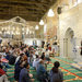 A prayer service inside the mosque installation created by the artist Christoph Büchel on May 8.