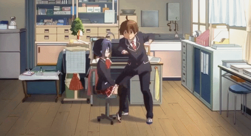 To the food bowl, to bed, to the brush, come with me now! Some Anime Gifs