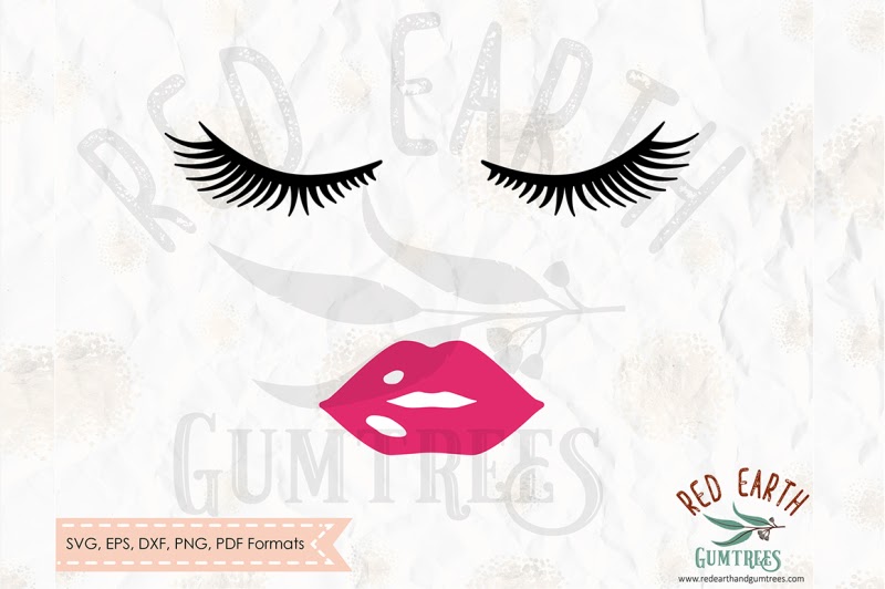 Download Free Eye lashes, lips cut file in SVG, DXF, PNG, PDF, EPS formats Crafter File - Download Free ...