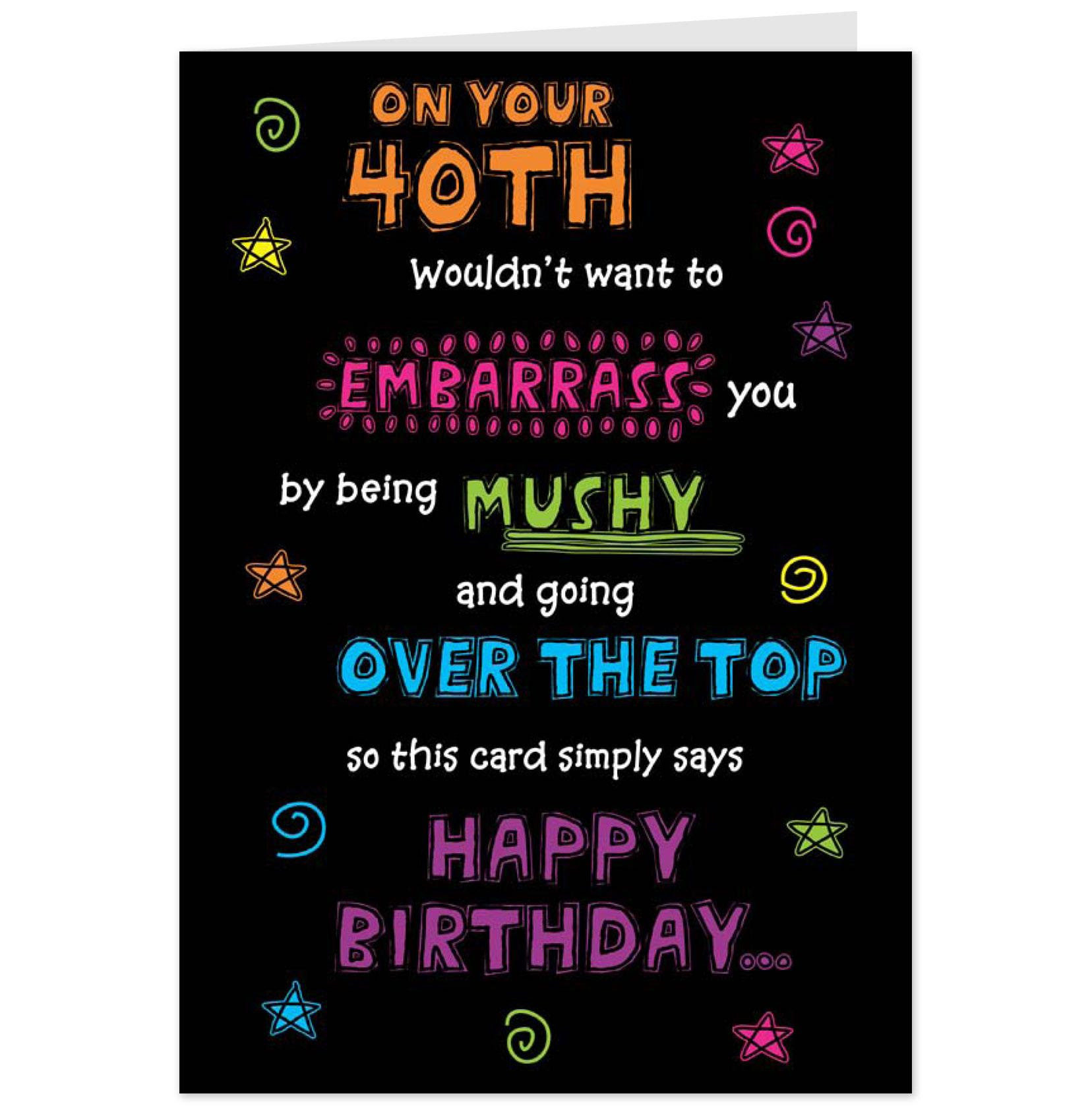 Happy 40th Birthday Funny Images For Him Funny Png