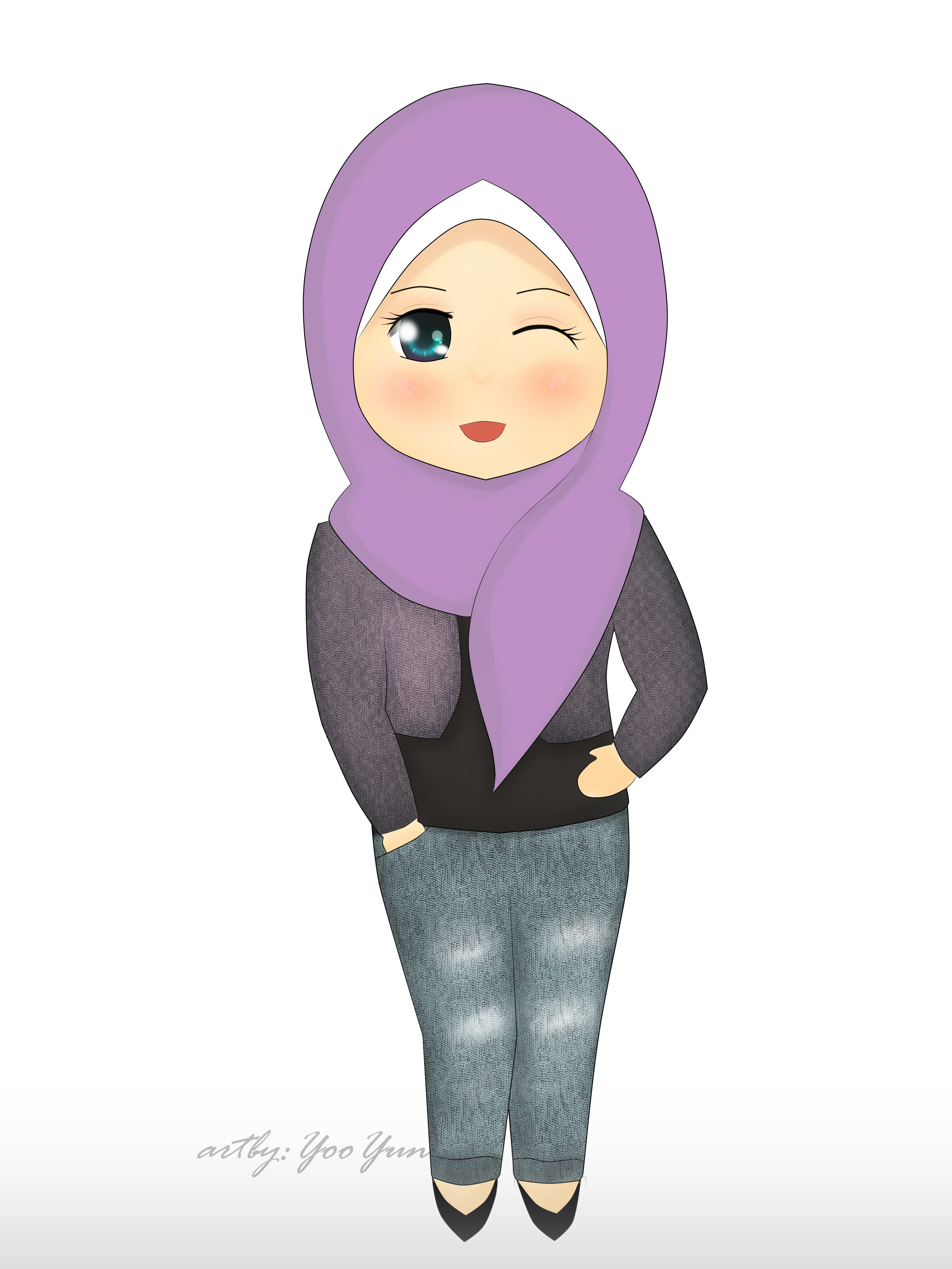 Kartun Muslimah Lucu Dan Imut Kolek Gambar