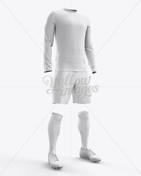 Download Download Soccer Kit with Long Sleeve Mockup / Half-Turned View PSD - Free Mockups: iPhone, iPad ...