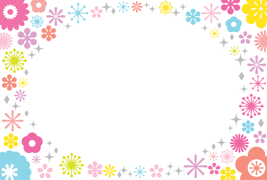 驚くばかり花柄 枠 花の画像