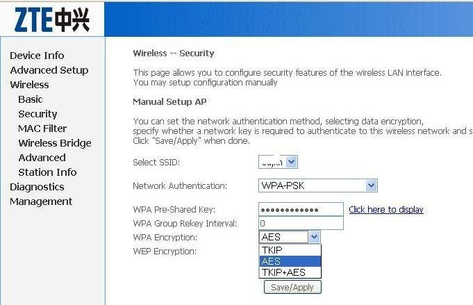 All routers have 2 ip addresses: Wifi Configuration And Security Settings Of Zte Zxdsl 531 Adsl Modem