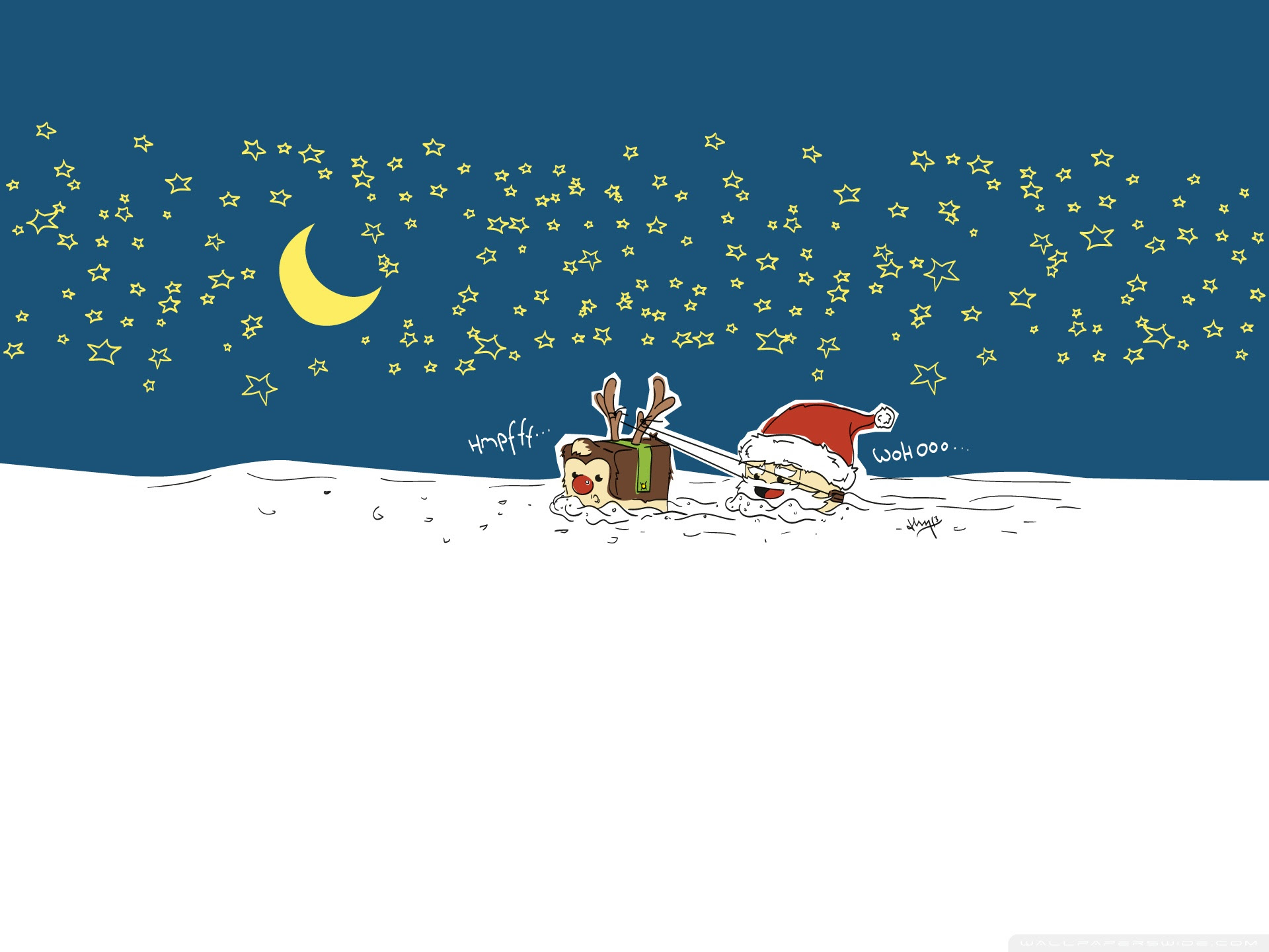 Cartoon santa with a white beard. Oki Cartoon Christmas Special Ultra Hd Desktop Background Wallpaper For Tablet Smartphone