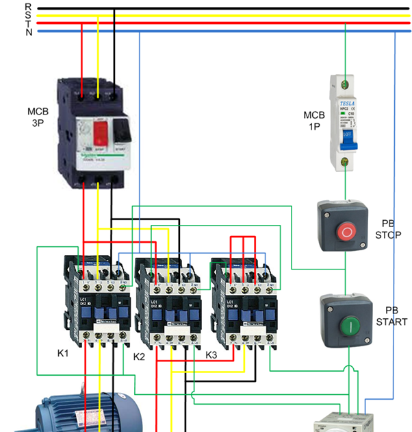 Diagram Installation 3 Phase Contactor Wiring Diagram ...