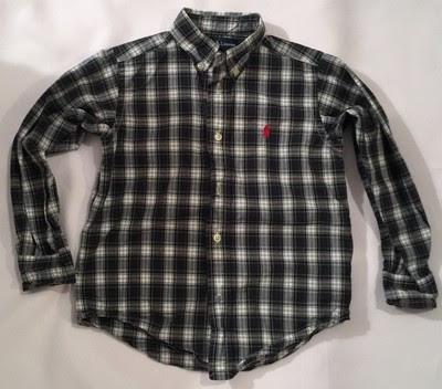 Cheap Ralph Lauren Boys Size 4  4T Long Sleeve Blue Plaid Shirt Online