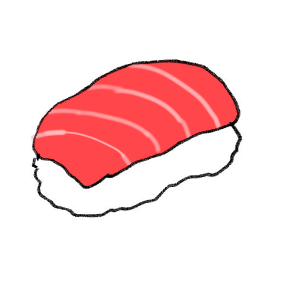 無料印刷可能かわいい まぐろ 寿司 イラスト ただのディズニー画像