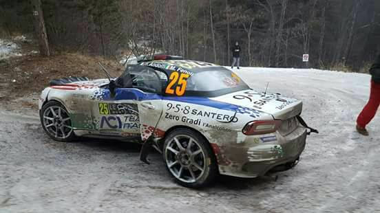 Group 4 #fiat 124 abarth #rally with ffsa htp (via @bscc_jfl) #historic #rallying abarth abarth & c. Andolfi And His 124 Abarth On Ss8 Of The Monte Carlo Rally Who Put That Tree There Fiat 124 Spider Forum